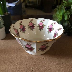 Vintage Rose Trinket Jewelry Dish